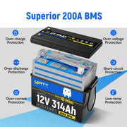 WattCycle 12V 314Ah Lithium LiFePO4 Leisure Battery UK