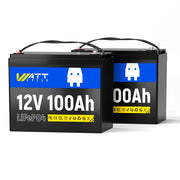 2 pcs WattCycle 12V 100Ah Lithium Leisure Battery Group 24