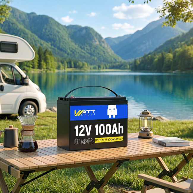 WattCycle 12V 100Ah LiFePO4 Lithium Leisure Battery for Campervans & Caravans
