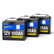3 pcs WattCycle 12V 100Ah Lithium Leisure Battery Group 24