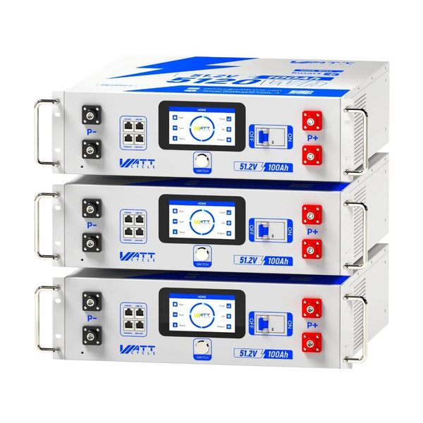 WattCycle 48V 100Ah LiFePO4 Server Rack Battery | Home Battery Storage System