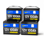 4 pcs WattCycle 12V 100Ah Lithium Leisure Battery Group 24