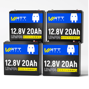 WattCycle 12V 20Ah LiFePO4 Battery | Portable Deep Cycle Lithium Battery for Camping, Fish Finder & RV