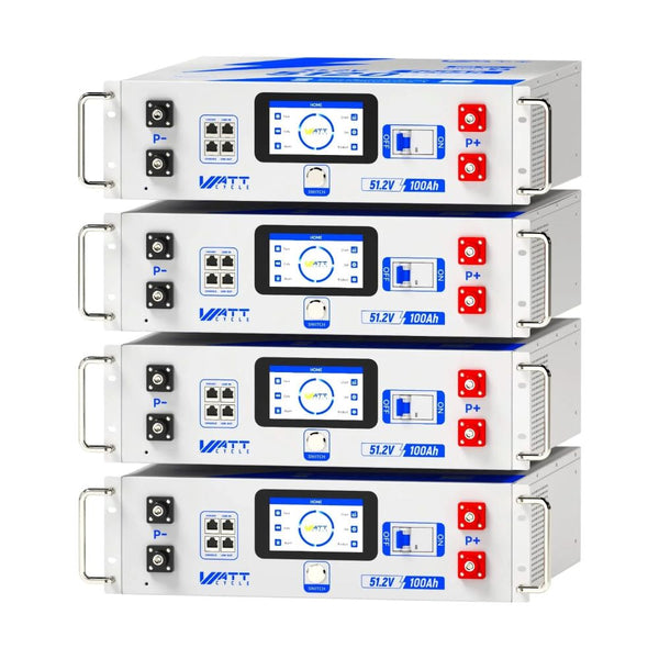 WattCycle 48V 100Ah LiFePO4 Server Rack Battery | Home Battery Storage System