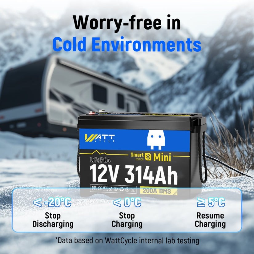WattCycle 12V 314Ah Lithium LiFePO4 Leisure Battery UK