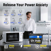 WattCycle 12V 314Ah Lithium LiFePO4 Leisure Battery UK