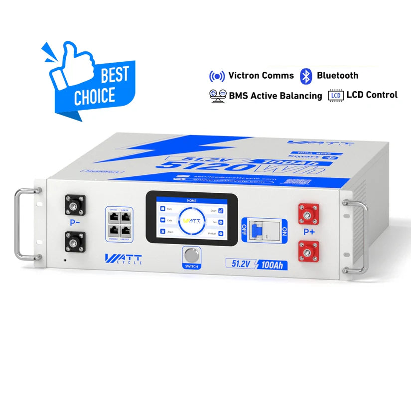 WattCycle 48V 100Ah Server Rack Battery